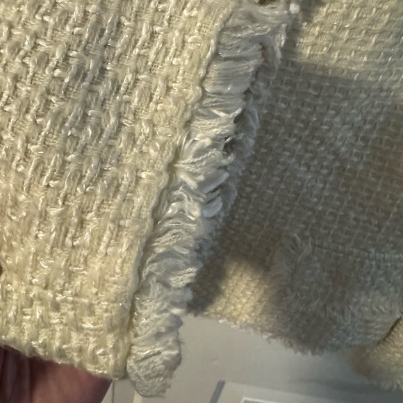 Vintage Preston & York Cream Textured Blazer Preppy Office Business Coco Chanel - Picture 3 of 14